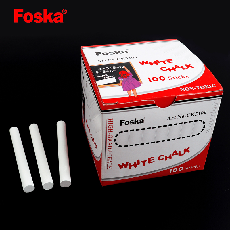 Foska 100 pcs High Quality Kids School Blackboard Dustless White Chalk