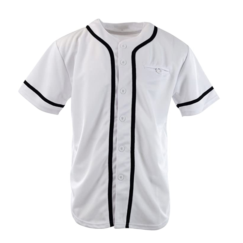 Custom Baseball Jersey Button Down Short Sleeves