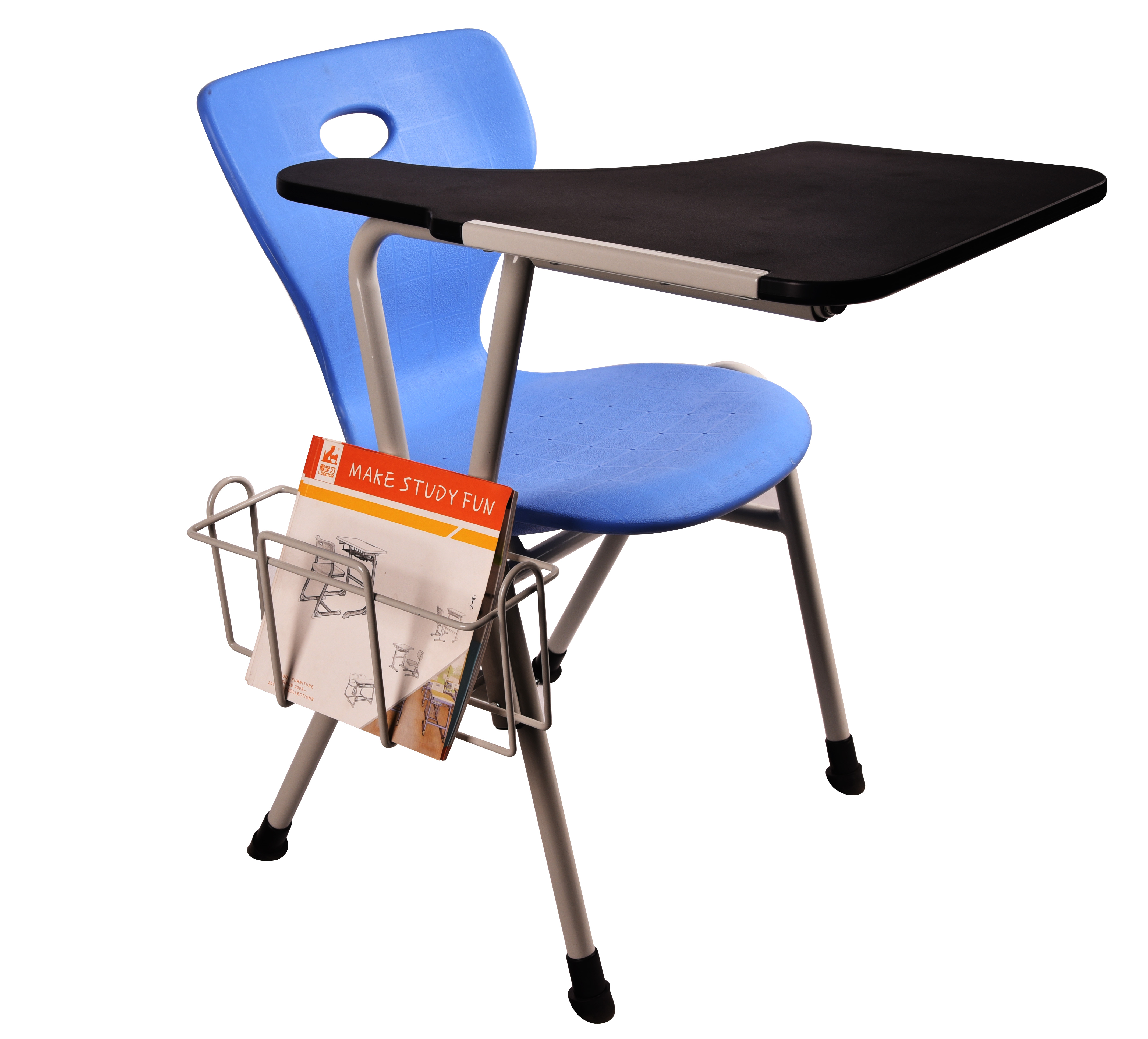 College hot sell classroom school training chair with writing pad
