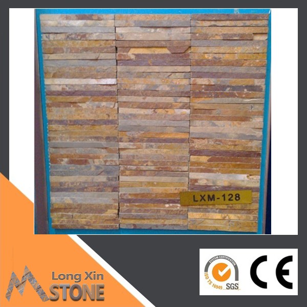 Natural rusty slate stripes stone mosaics 305X305 CM
