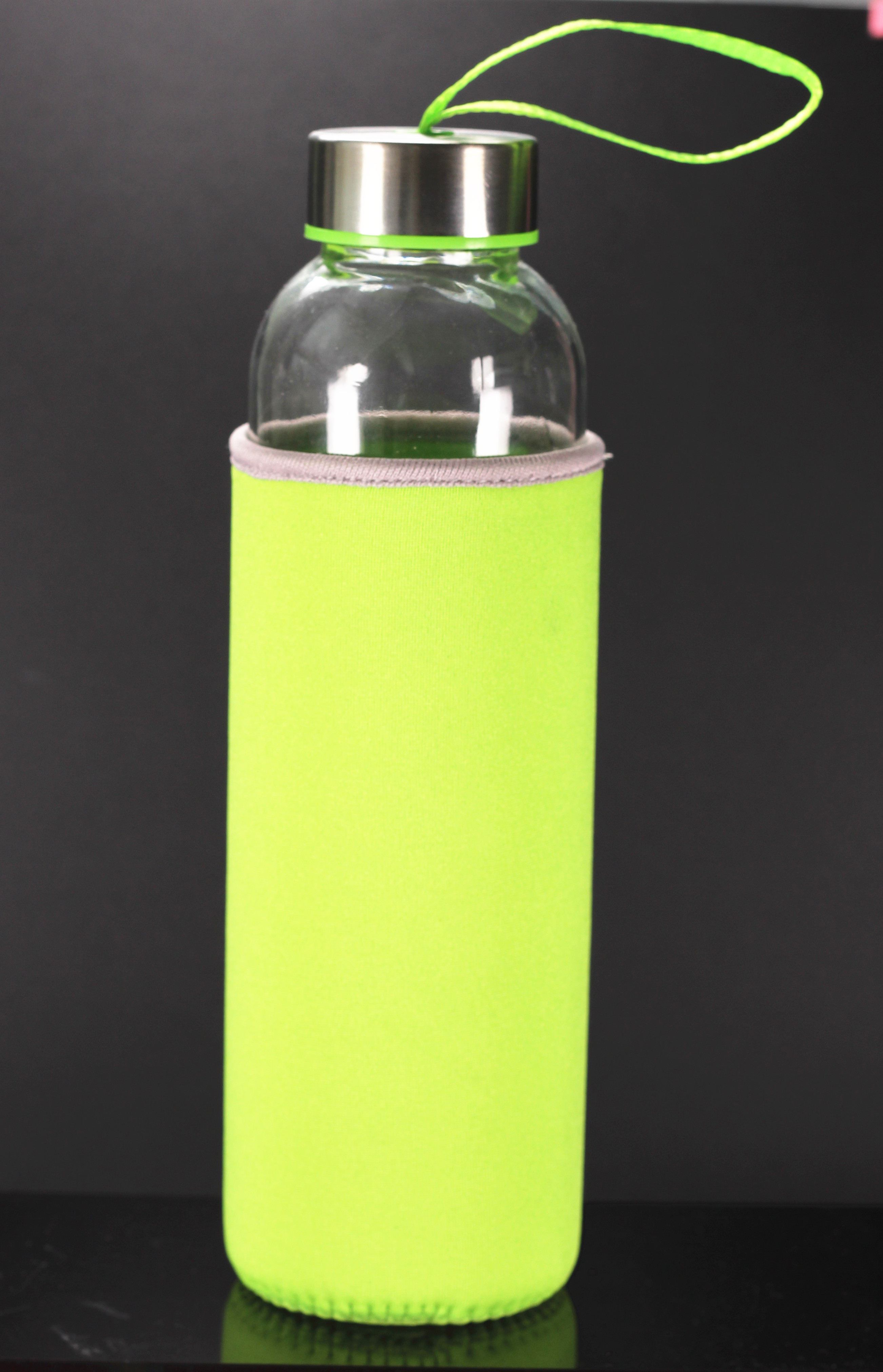 Travel glass bottle