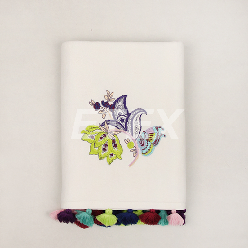 Euro-Style Cotton Velour Decorative Embroidery Towel