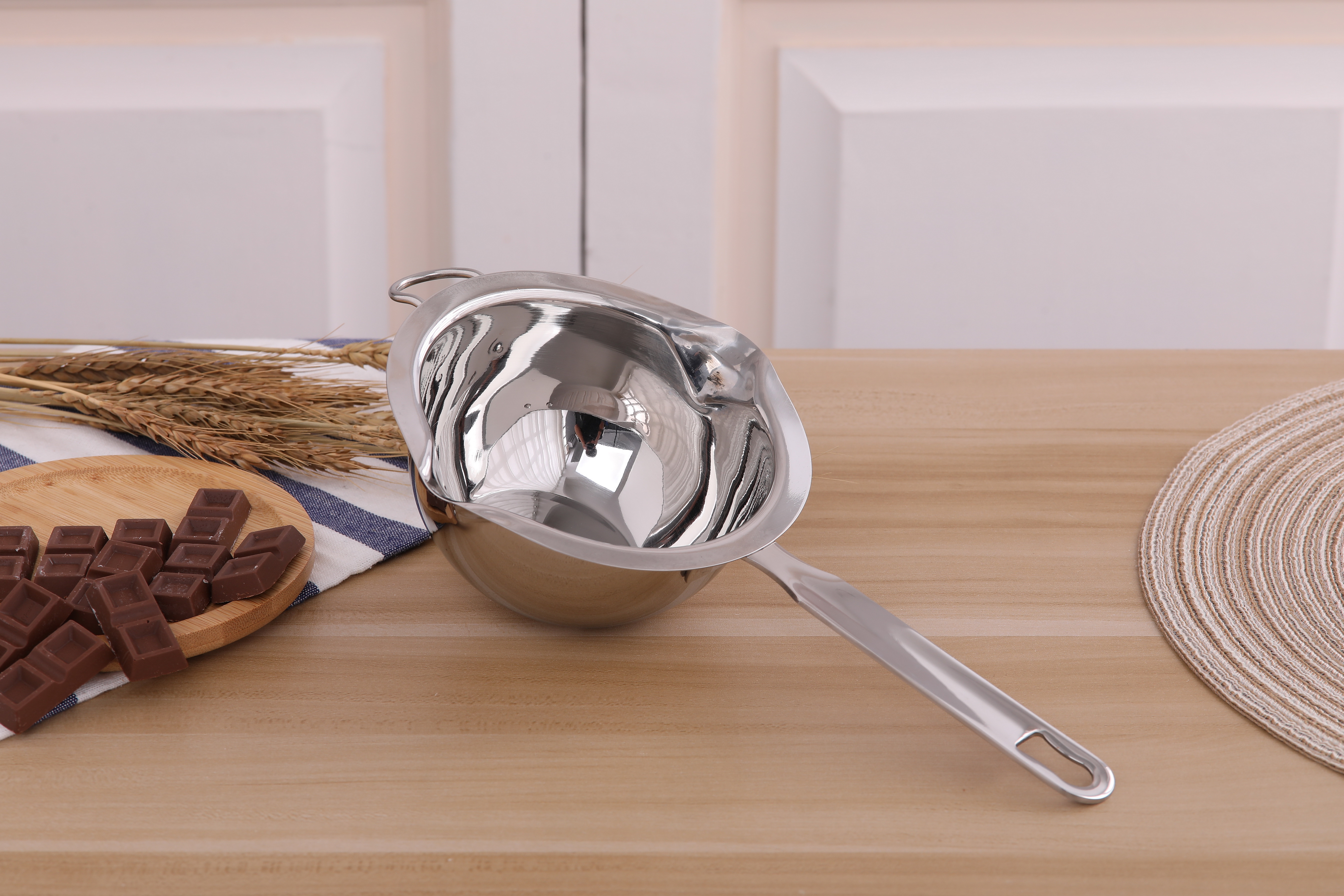 stainless steel chocolate melting pot