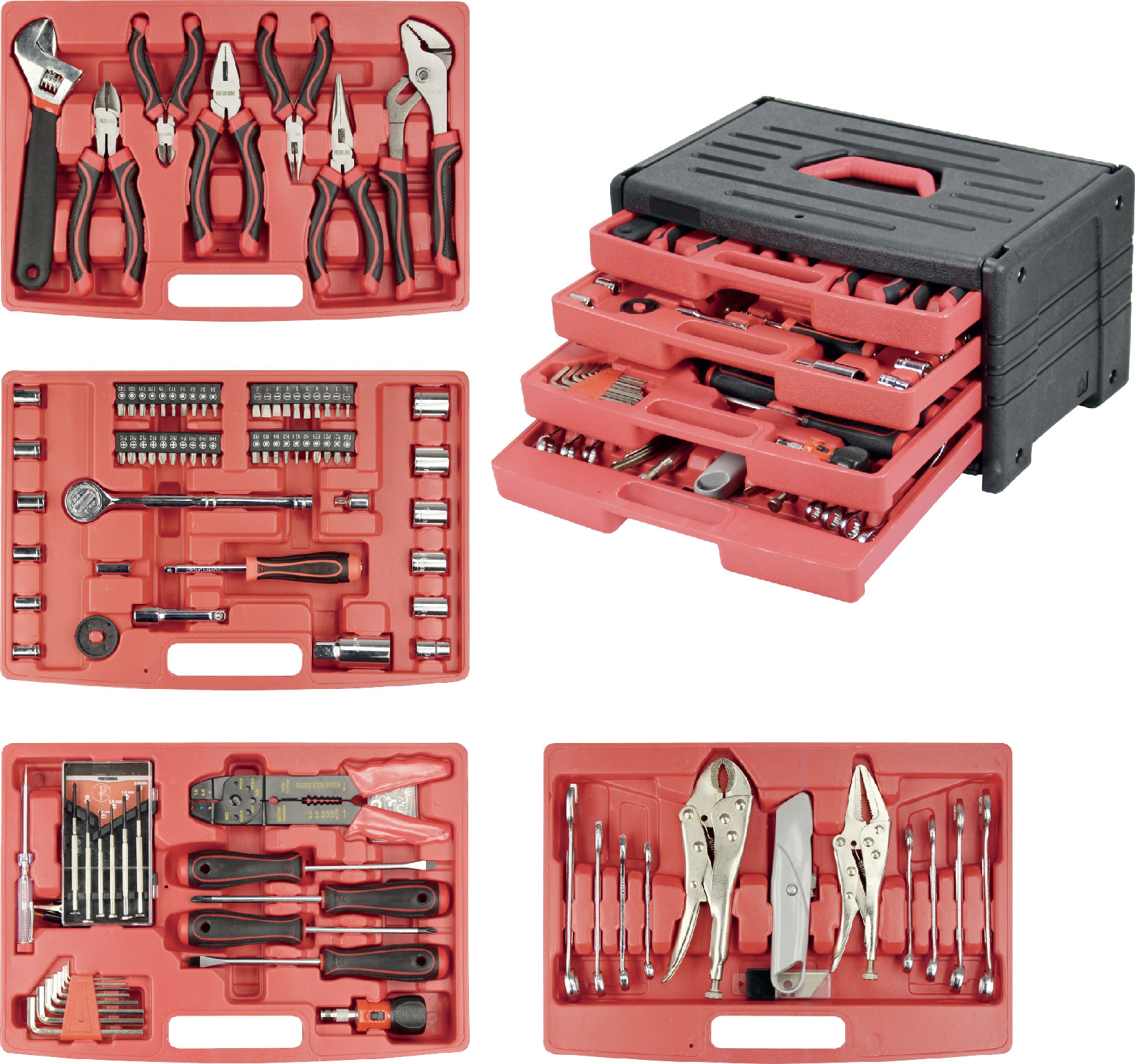105pcs Tool Kit With 4-drawer Chest