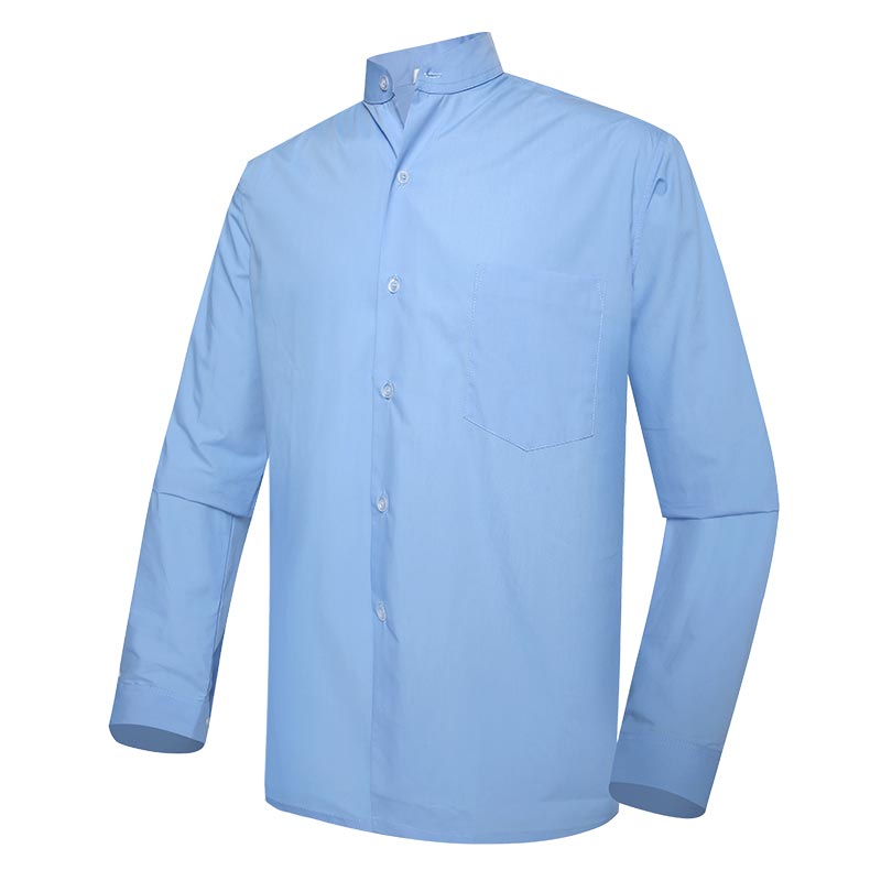 Military officer light blue color one pocket boat neck long sleeves shirt
