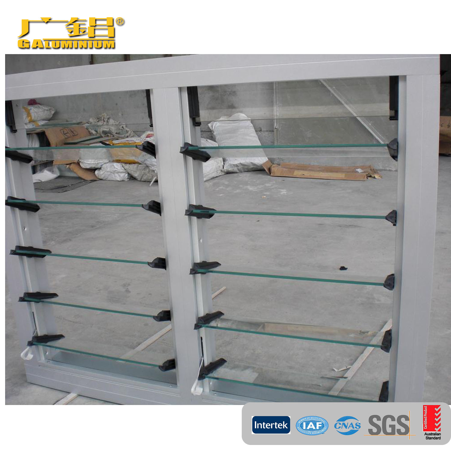 Alumium frame glass louver