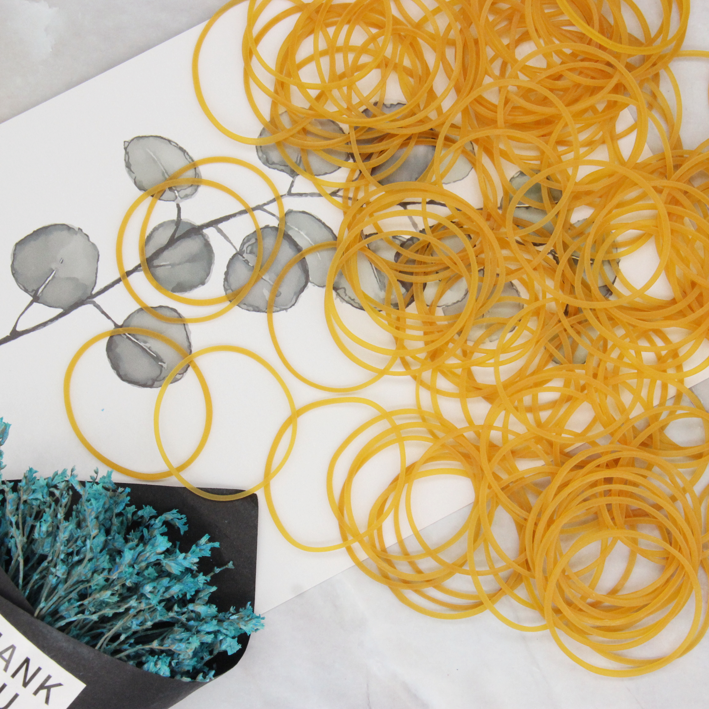 #38 Rubber bands,Clear yellow rubber bands,Elastic,Office supplies rubber bands