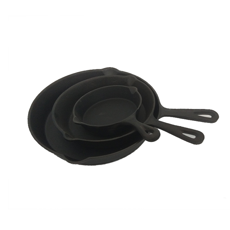 3-pc Pre-seasoned Cast Iron Fry Pan Set