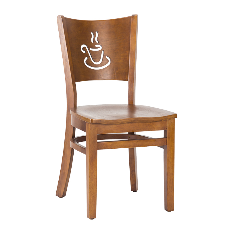 Solid Wood Chair Coffee Logo Restaurant Coffee Shop Night Bar Solid Wood Chair