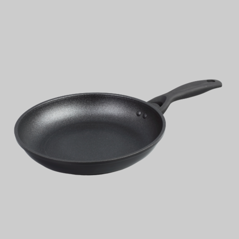 Fake forged aluminum open frying pan