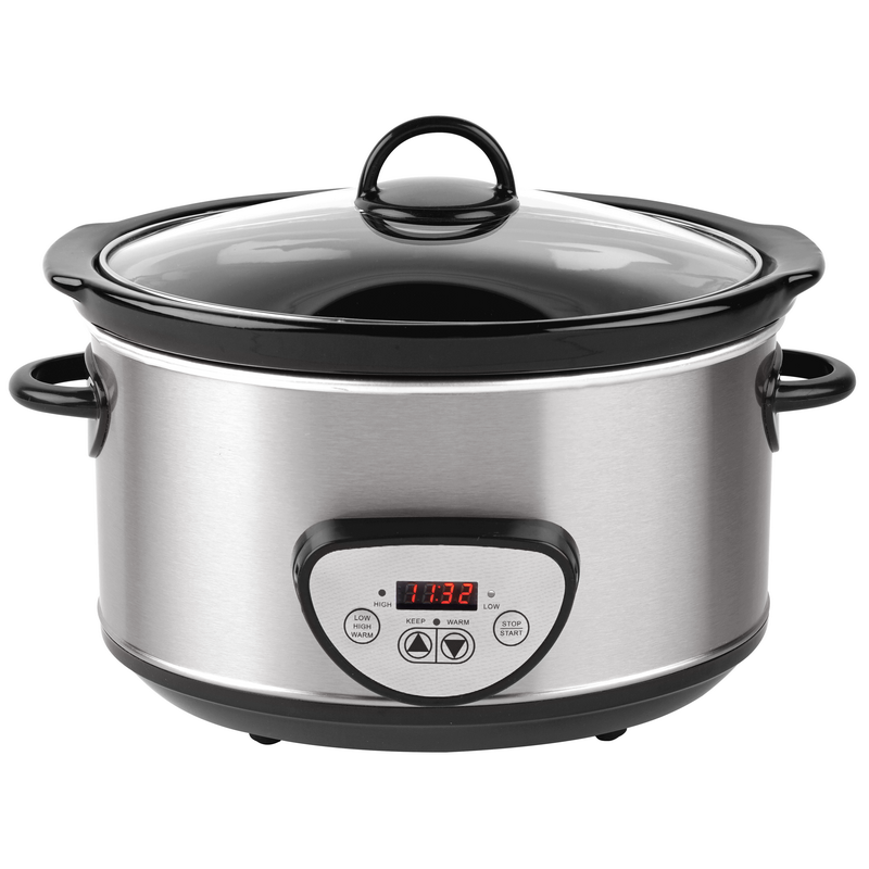 Digital Smart Control Stainless Steel Oval ceramic pot Slow cooker CROCK POT