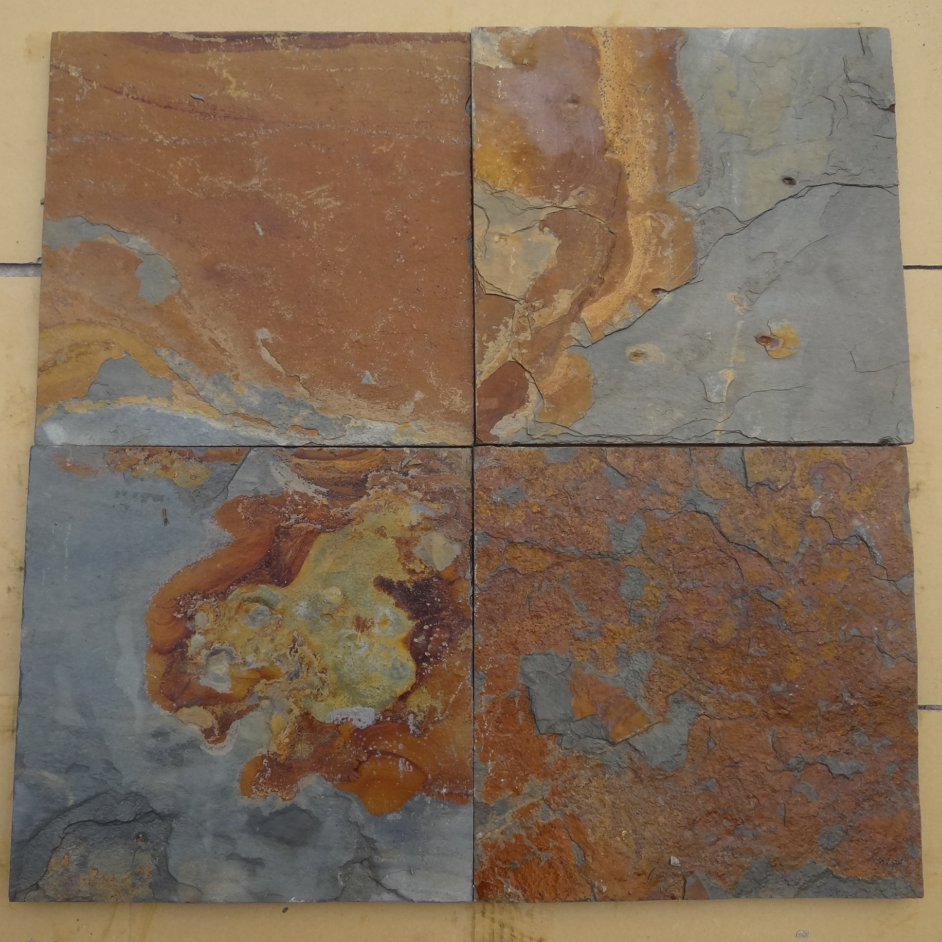 Rusty Multicoolor Slate Tiles for Floor Wall Decoration