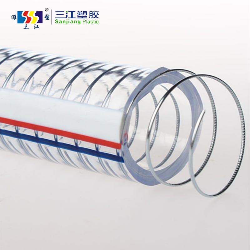 PVC with Wire Helix Reinforced Tubing PVC STEEL WIRE HOSE PVC WIRE HOSE SPRING HOSE