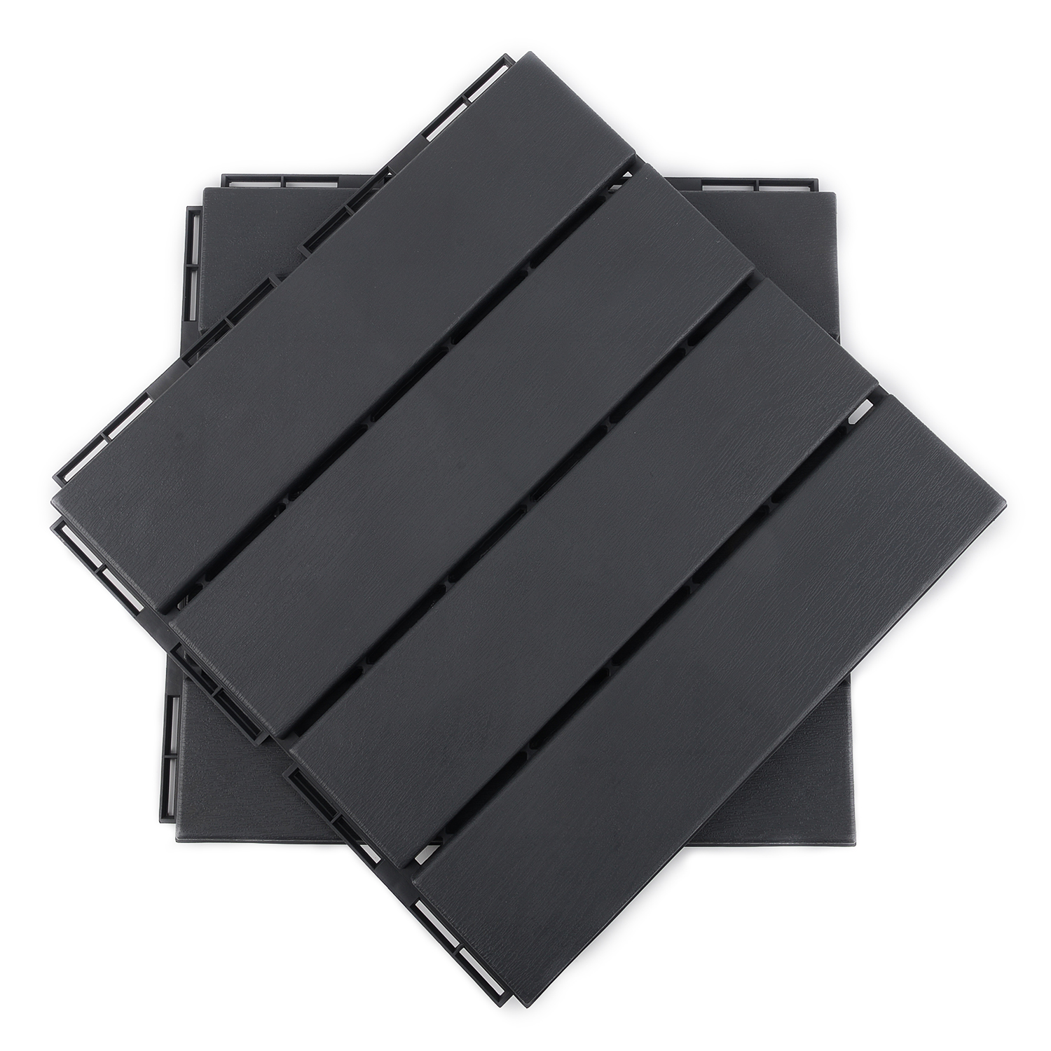 1 Outdoor leisure furniture Indoor and Outdoor Plastic Deck Flooring, Morden Dark Grey Finish