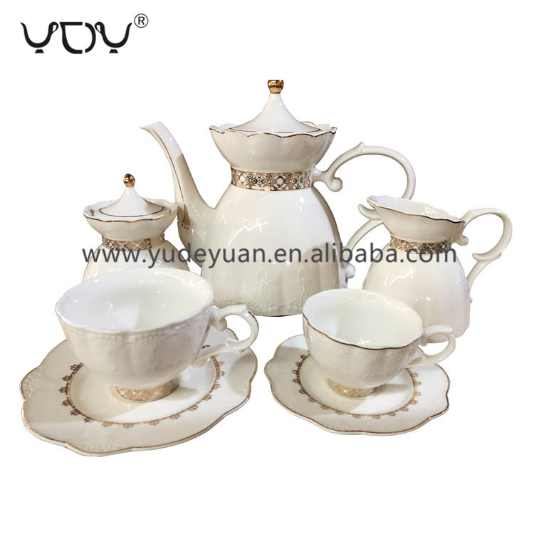 YDY factory 29pcs new bone china wholesale custom porcelain tea and coffee set