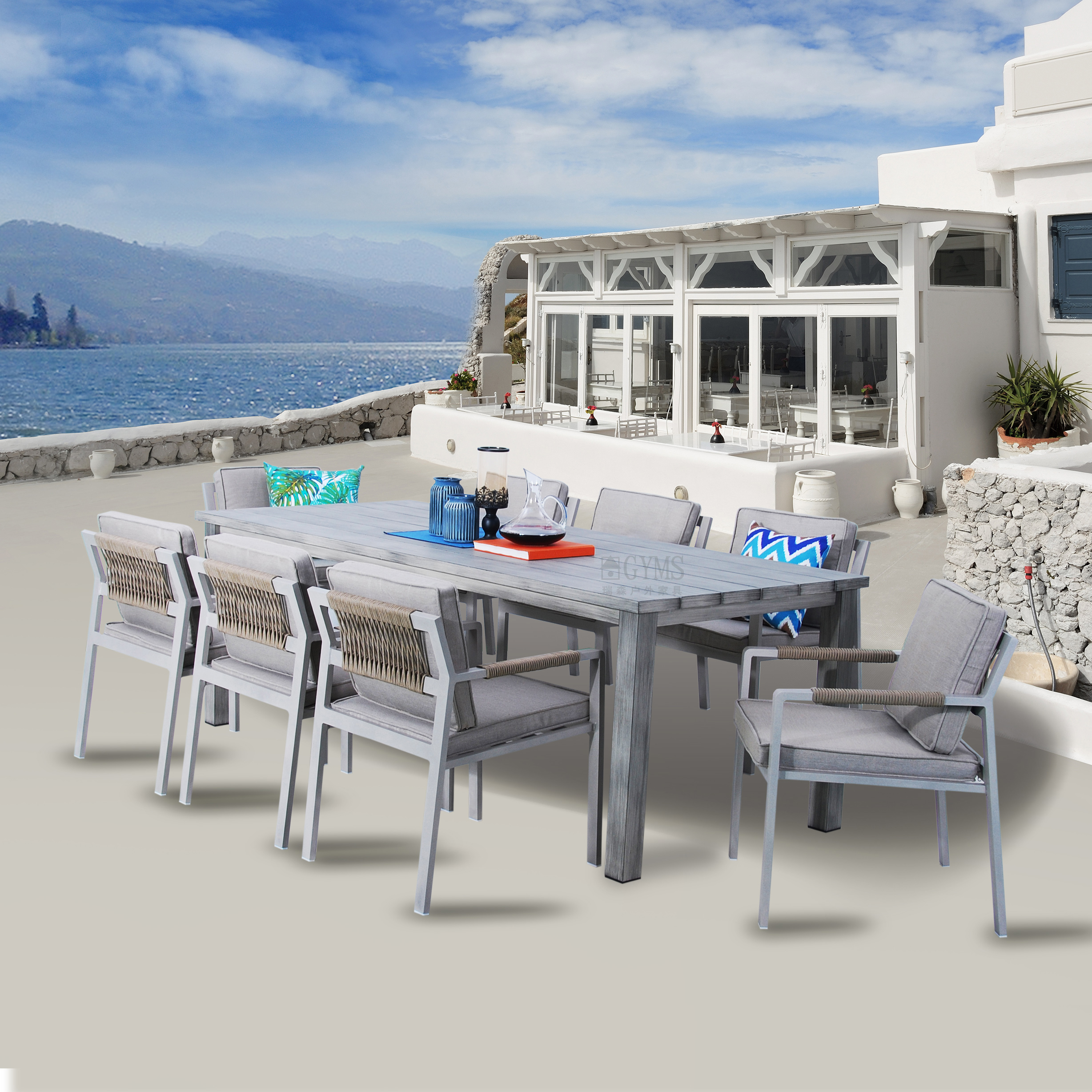 9pcs Aluminum dining set