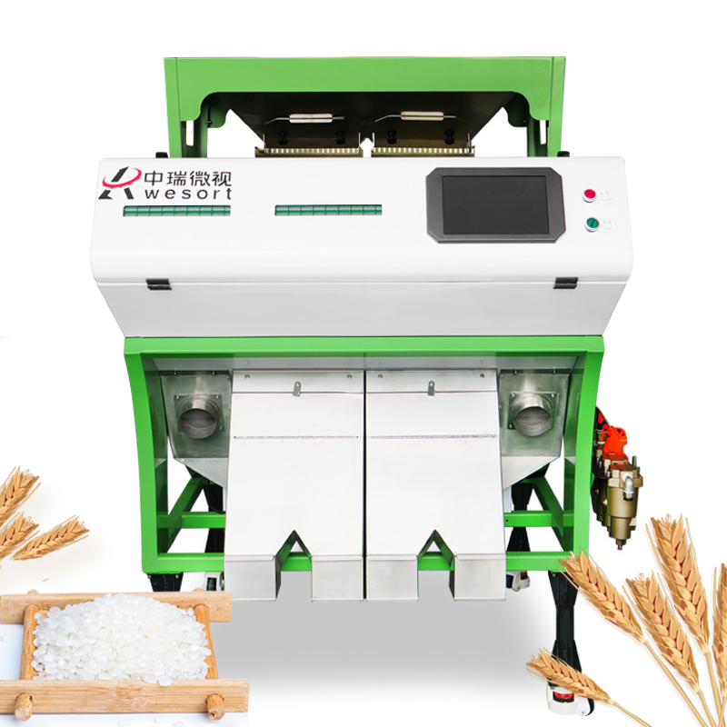 Intelligent Full-Color CCD 2 Chutes Rice Color Sorter.