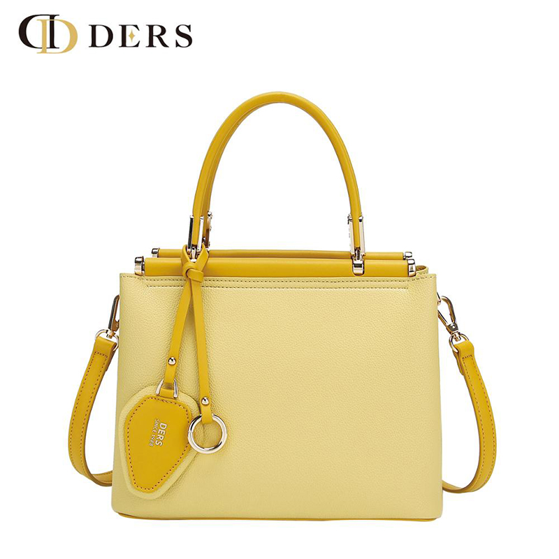 shiling leather--Direct Factory customized PU ladies hanbag with special hardware and PU Metal pendant can be used for crossbody bag