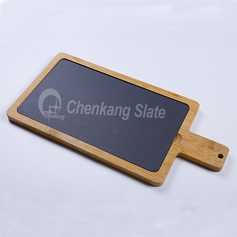 Slate And Bamboo Serving Paddle Board Rectangle