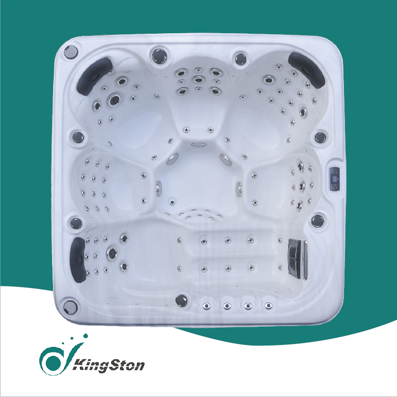 Outdoor whirlpool stainless jets hot tub JCS-52 with free cover skirt step