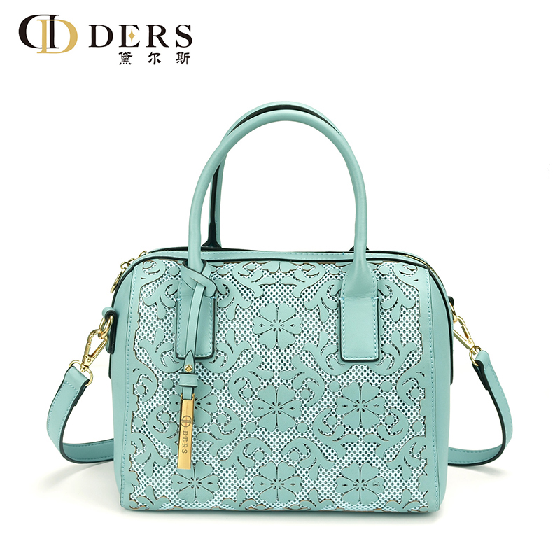 shiling leather--Ccustomized laser flower pattern PU women bag