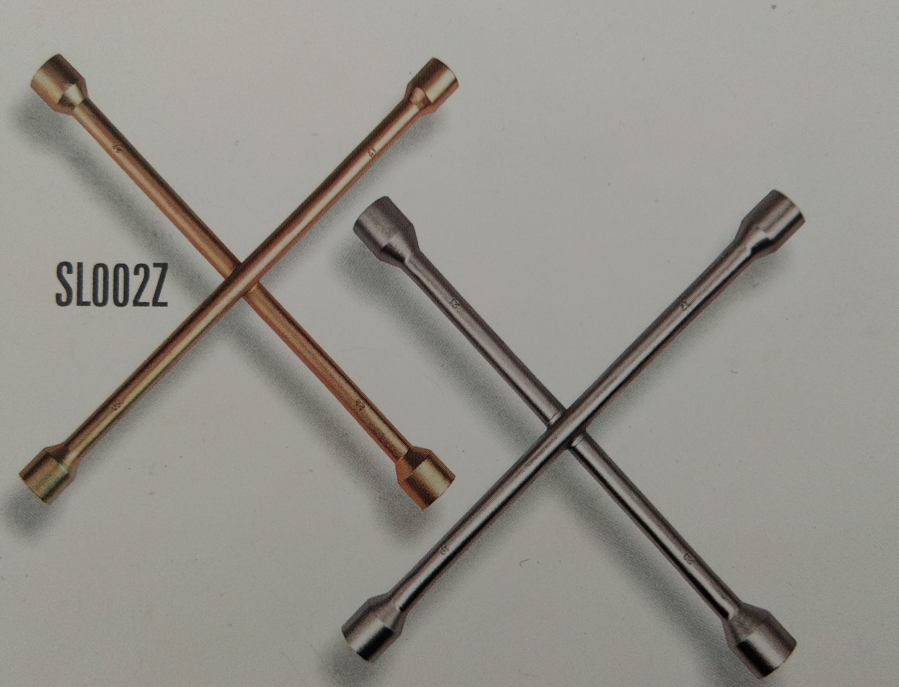 Cross rim wrench zinc plated