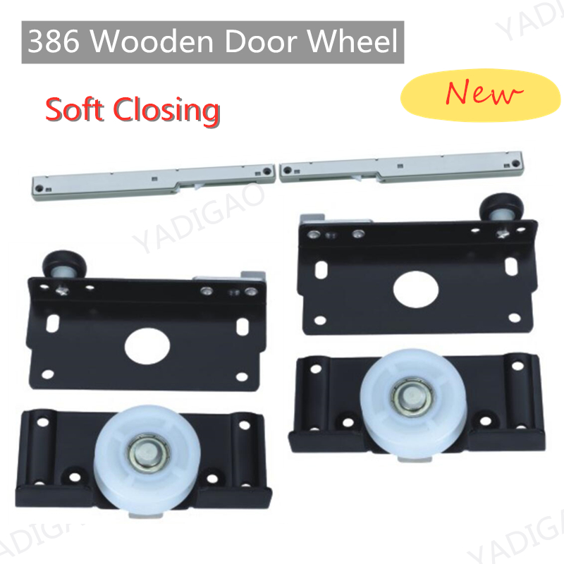 Wooden door wheel soft closing sliding door roller