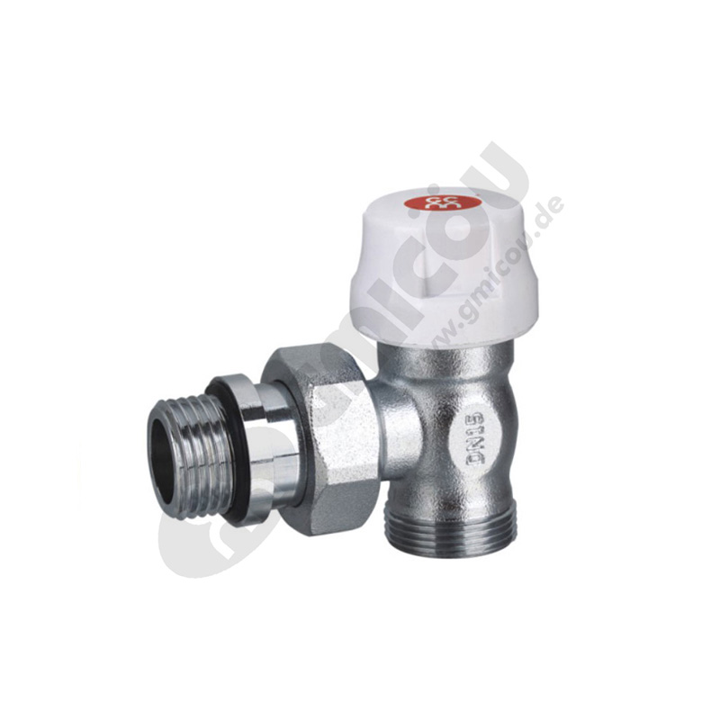Angle automatic thermostatic valve with male thread