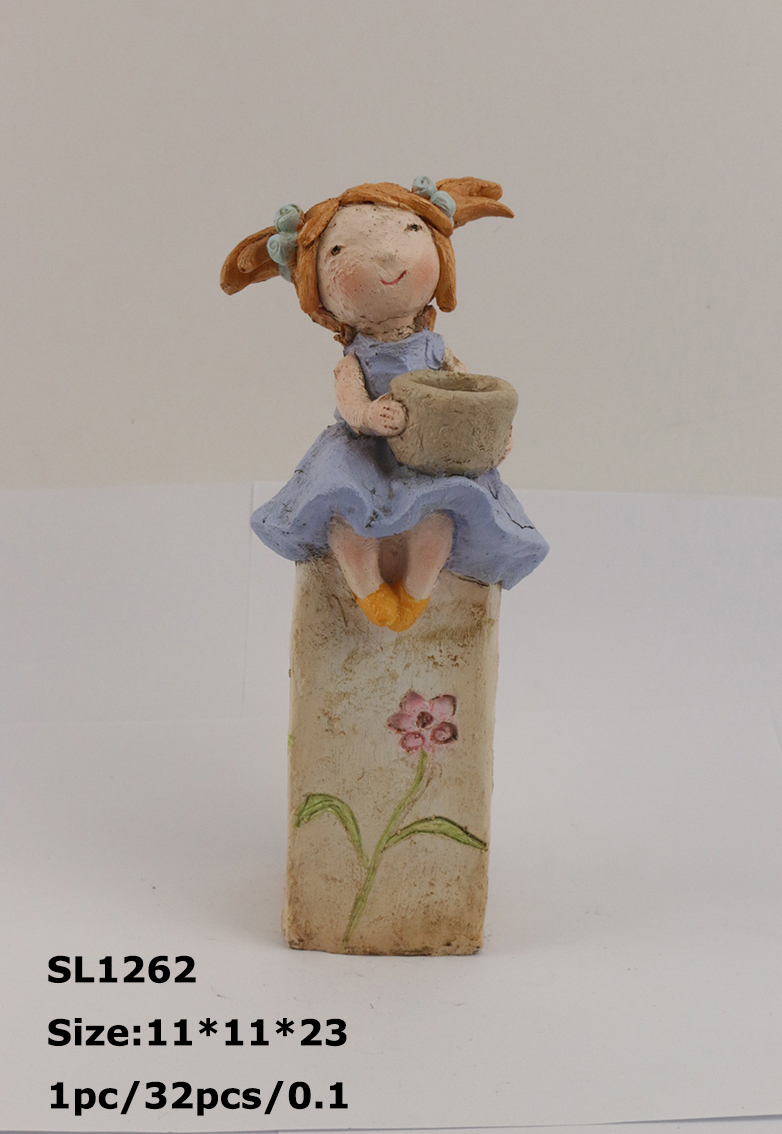Resin decorations - garden series-Girl