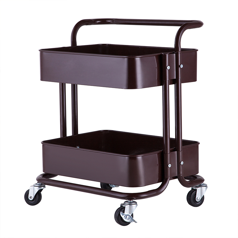 2-Tier Rolling Utility or Kitchen Cart with handle