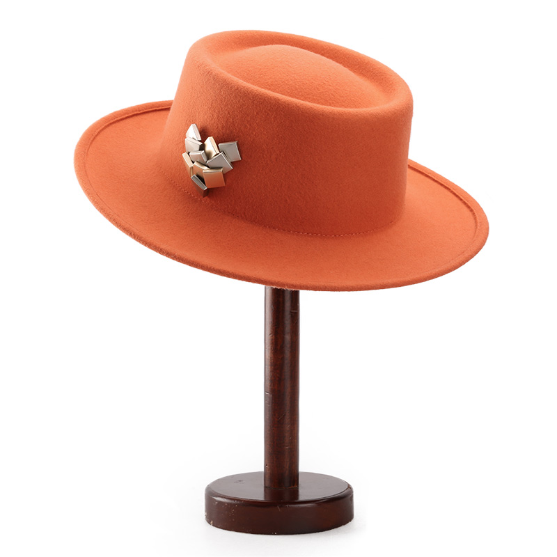 Big Flat Brim Wool Felt Hat