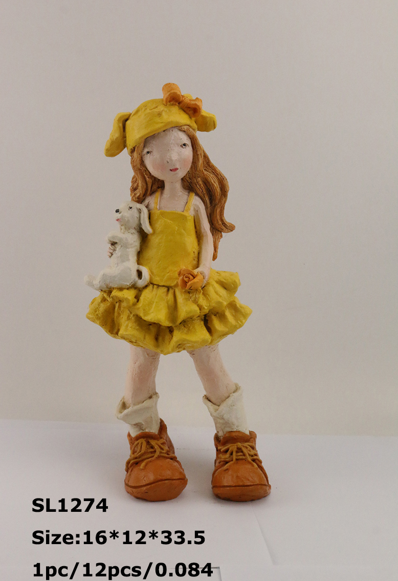 Resin decorations - garden series-Girl