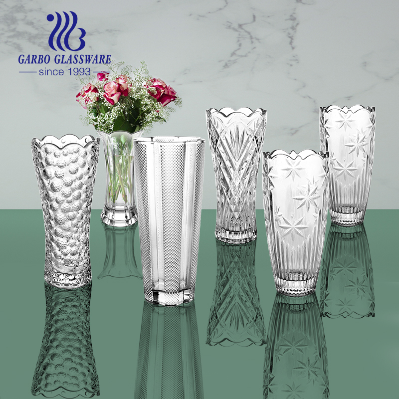 290mm dot design glass vase for decoration