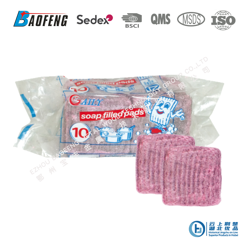 Steel wool soap pads
