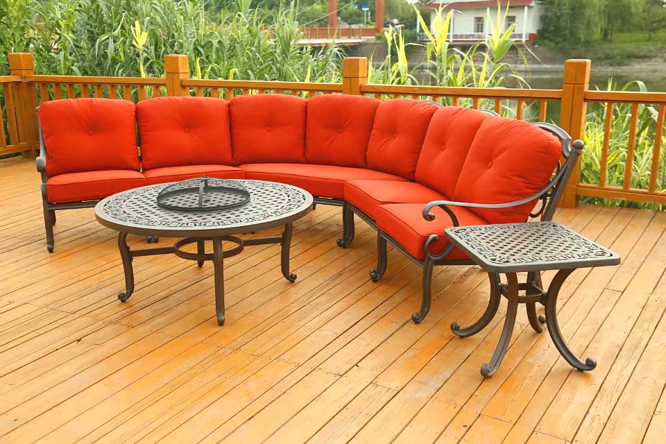 Athena-Pattern Outdoor-Use Corner Sofa Set