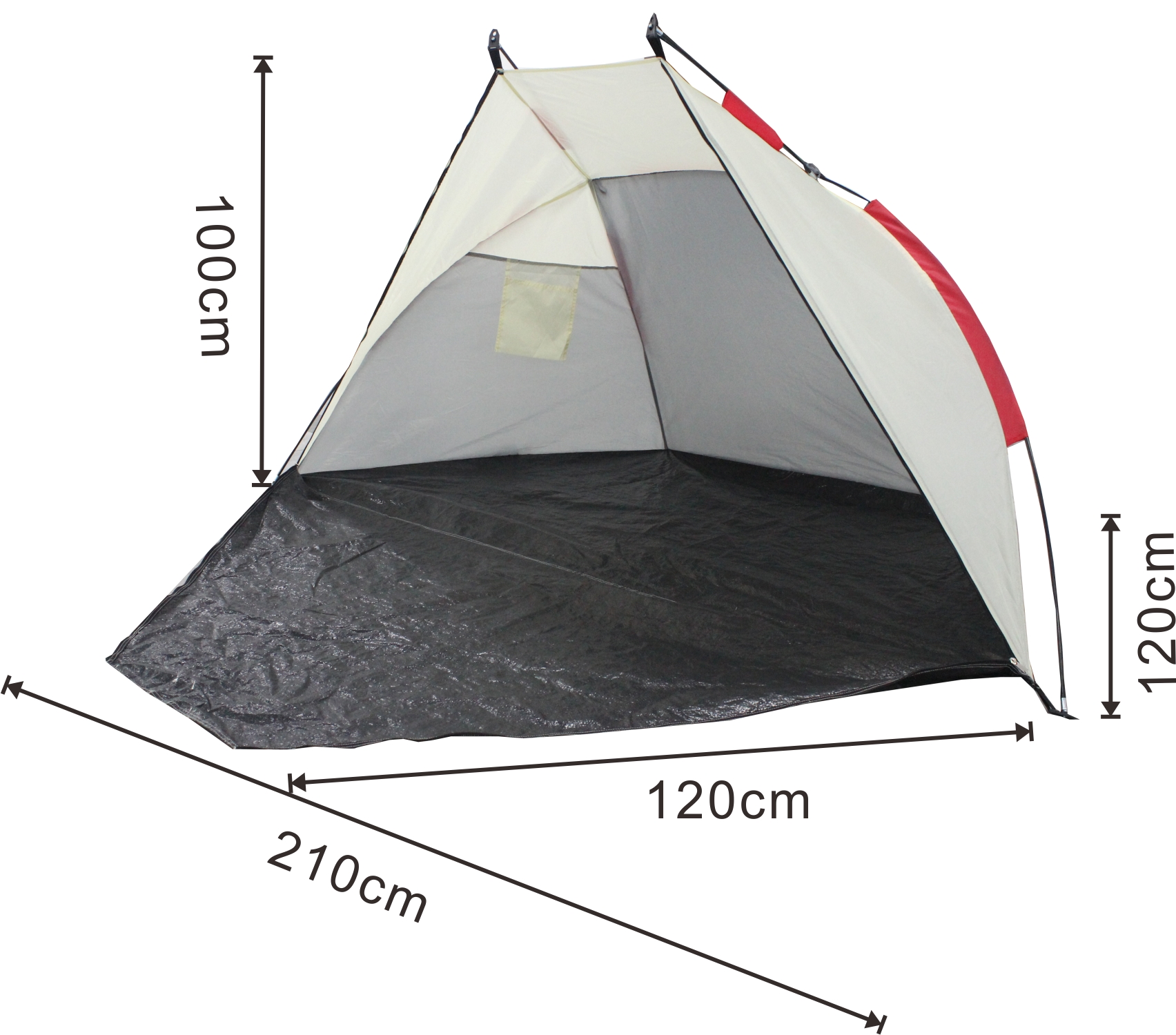 Beach cabana tent for two adults