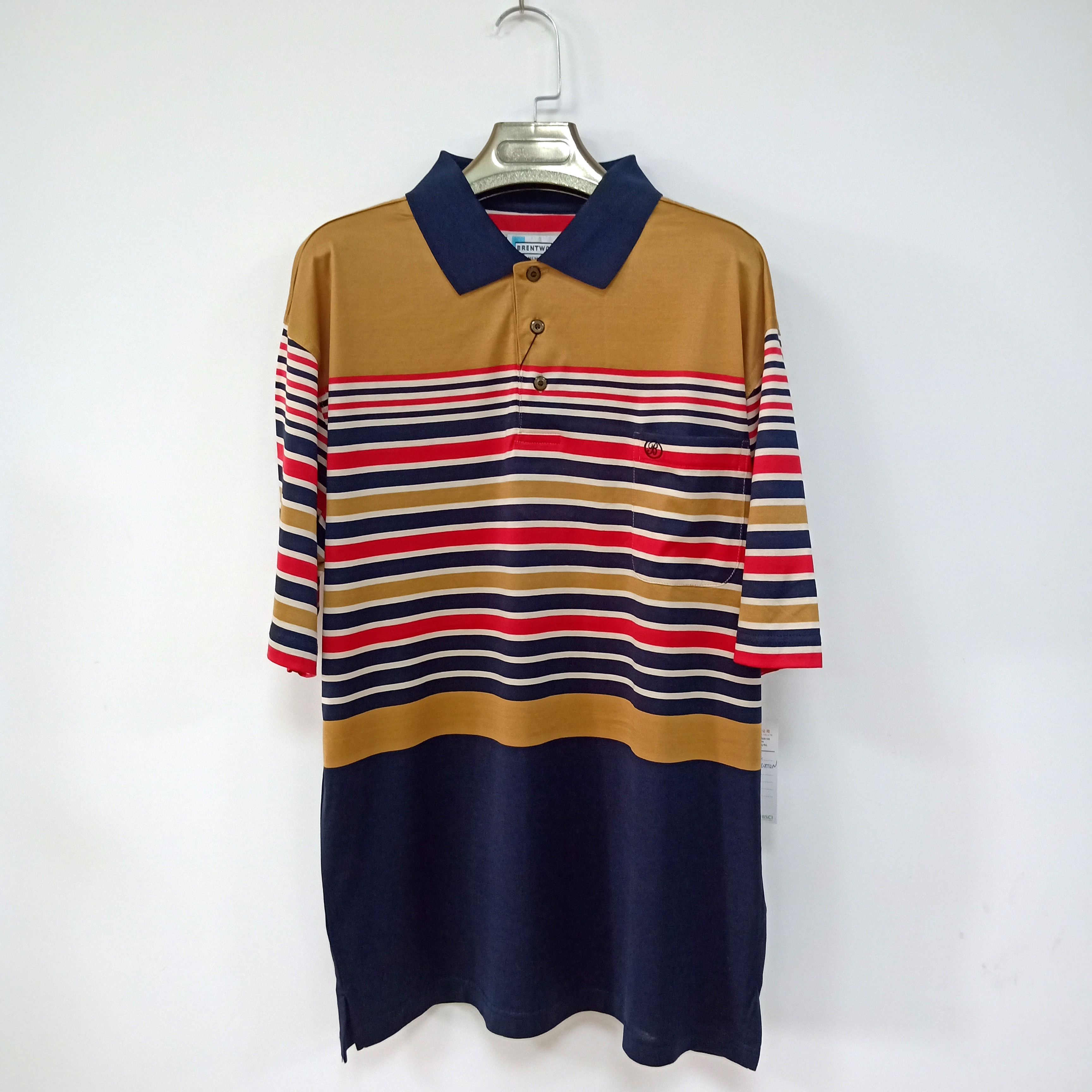 Men's short sleeve knitted polo shirt