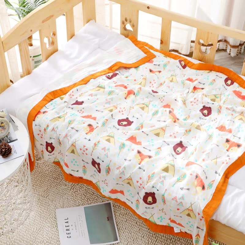 70%bamboo 30% cotton 4 layer gauze baby blanket