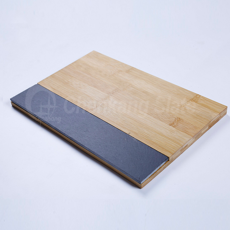 Slate And Bamboo Cheese Serving Board