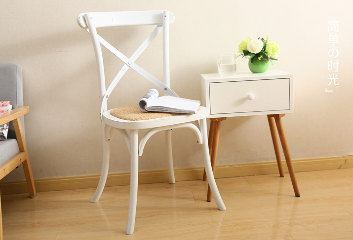 AF1303 X chair Wholesale wood chairs cross back stackable