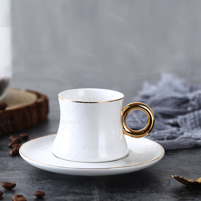 Cup And Saucer With Golden Line