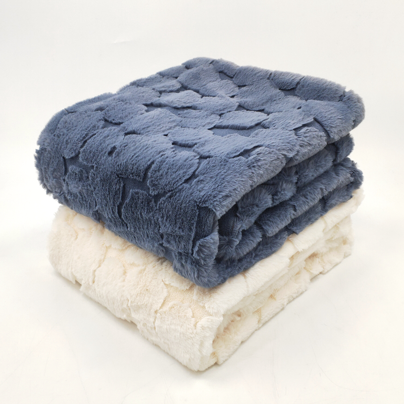Sheared Rabbit Faux Fur Throw