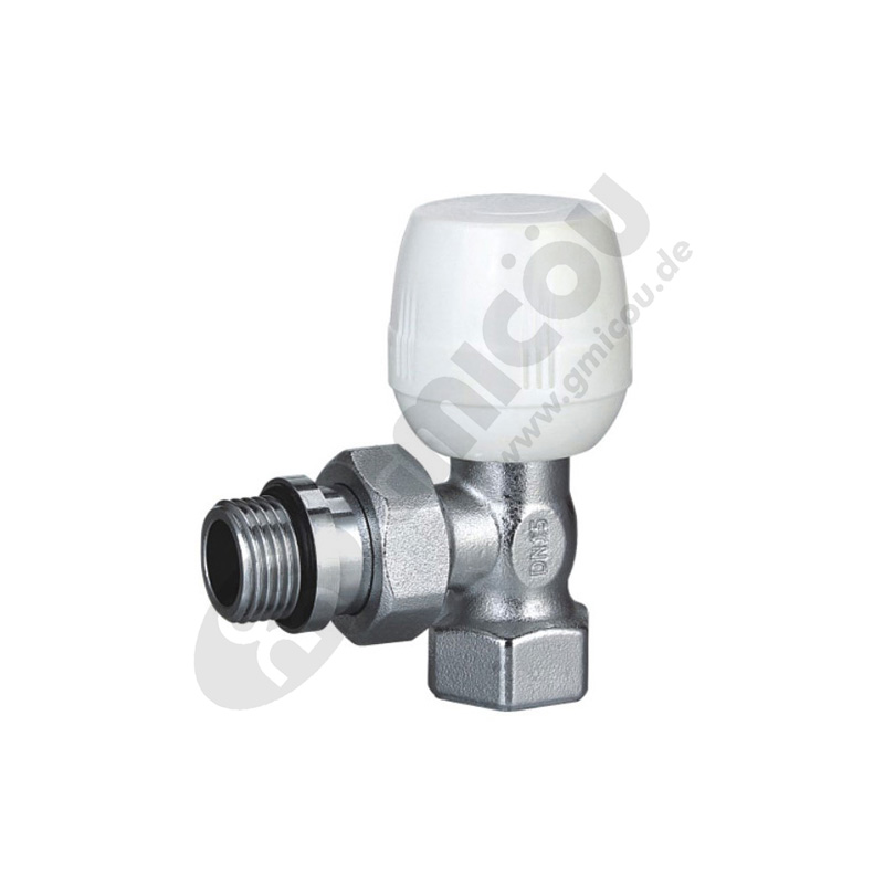 Angle manual radiator valve with female thread