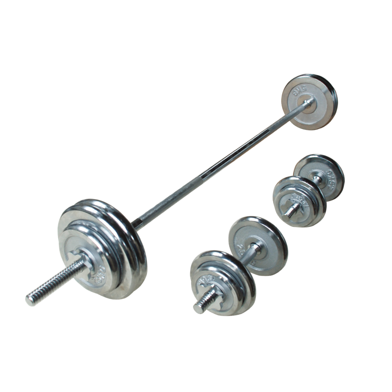 50kg chromed barbell sets
