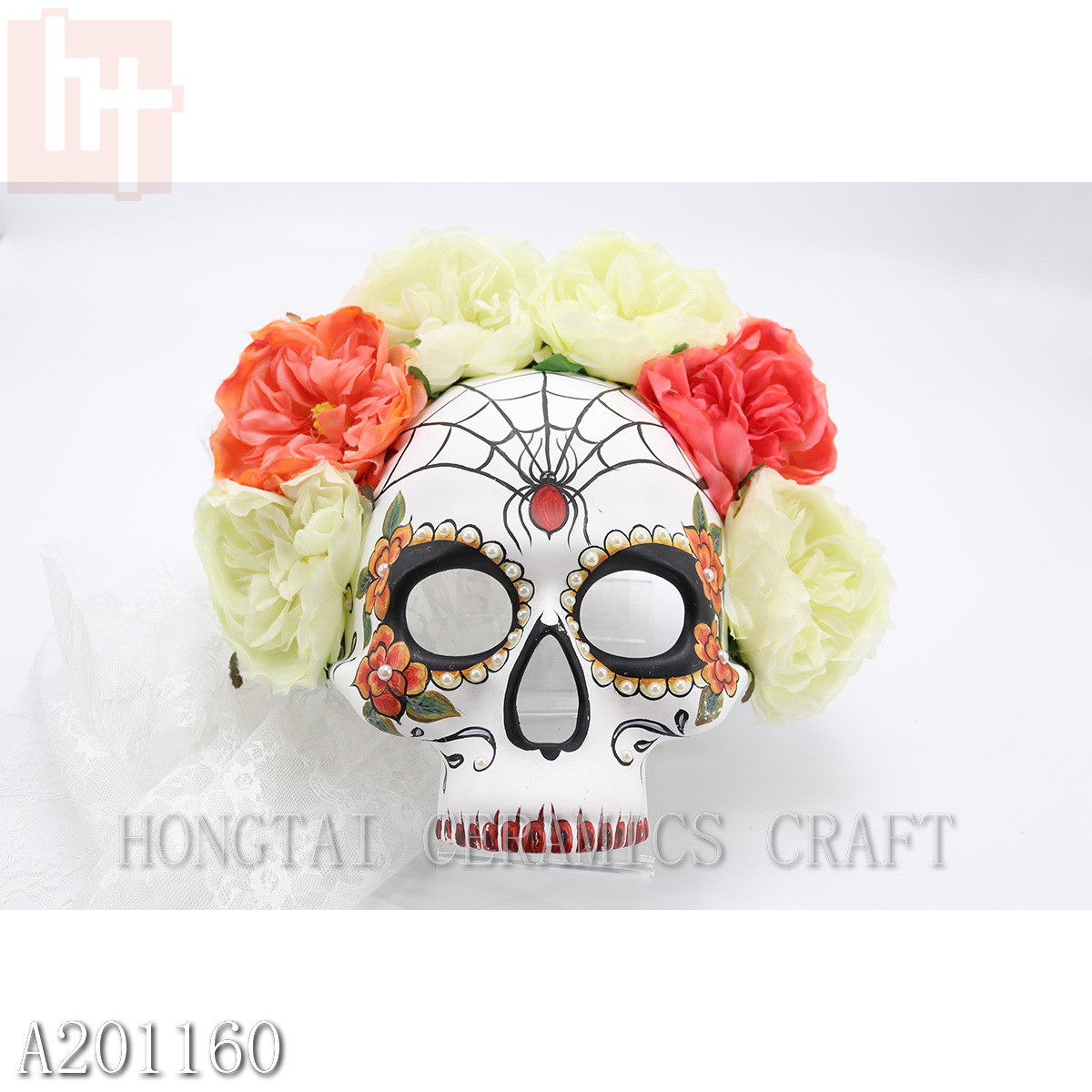 Women Day of the Dead Mask with Lace Veil A201160