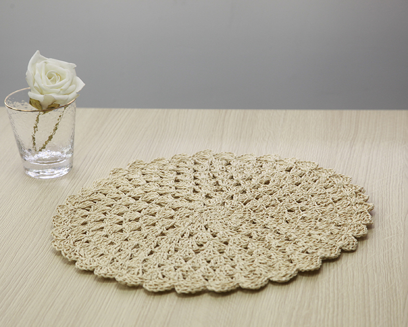 Crochet Paper Straw Placemat