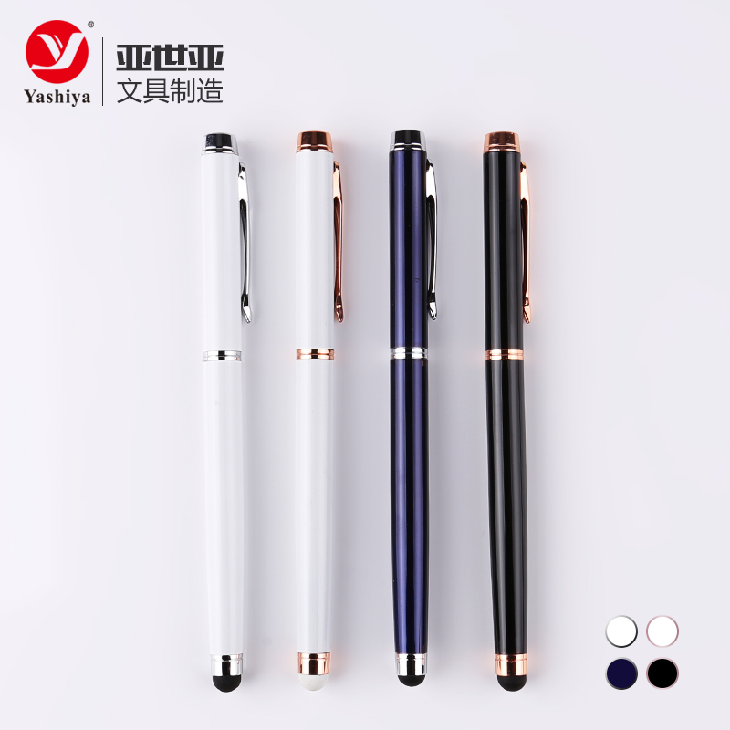 Asia stationery SYT009R brass high quanlity roller ball pen with stylus
