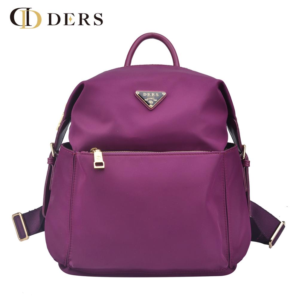 Customized waterproof nylon match with PU trimming backpack