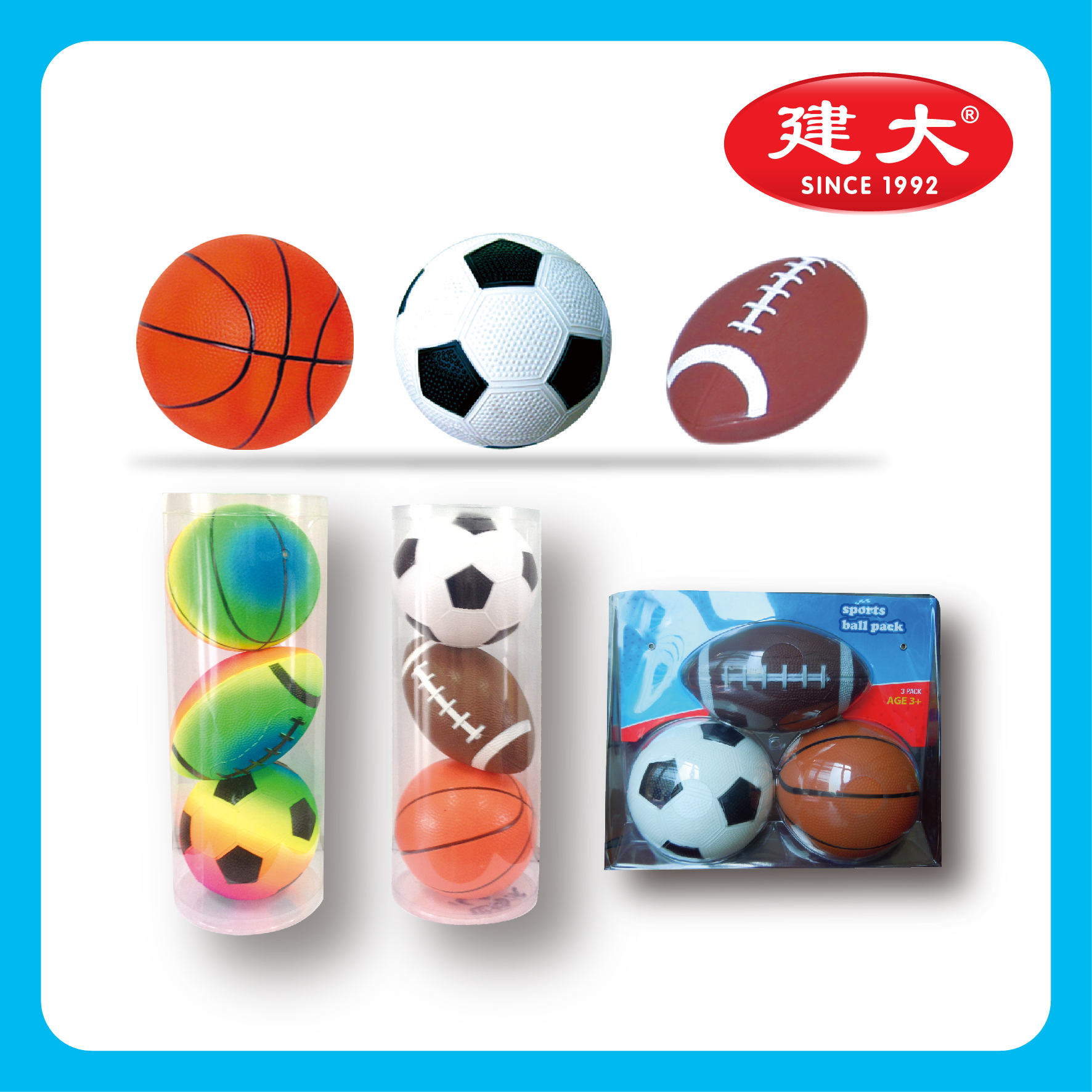 3 mini sports ball