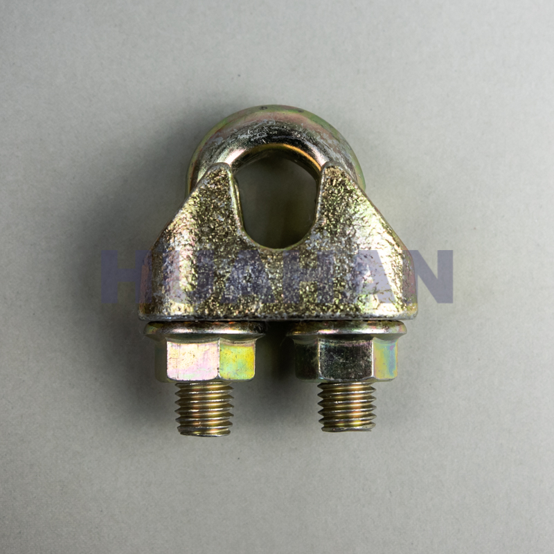 Din 1142 Wire Rope Clips , Yellow Chromated